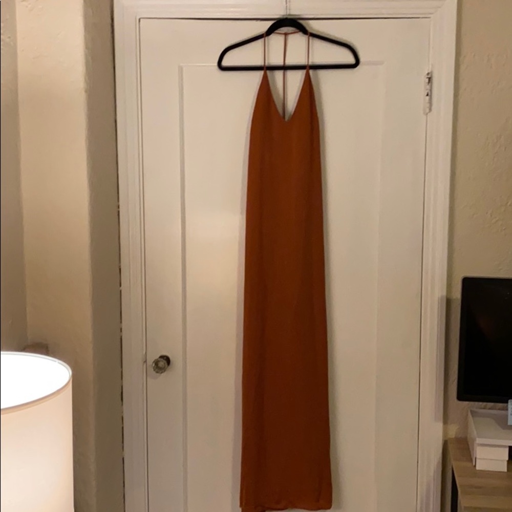 Burnt orange Nordstrom’s maxi dress